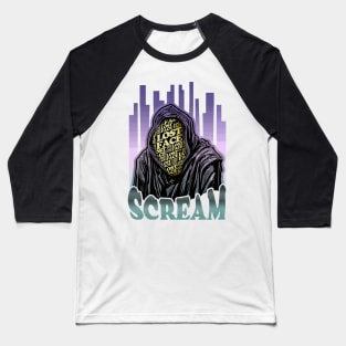 Scream VI (Scream 6) ghostface lostface horror movie graphic design Baseball T-Shirt